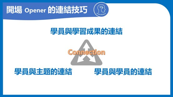 講師培訓課程TTT : 開場的連結技巧